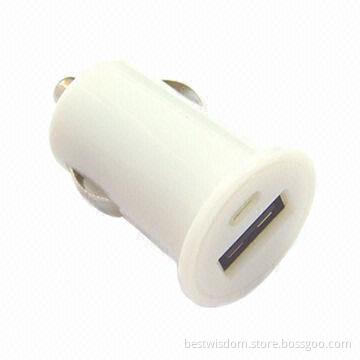 New Mini USB Car Charger for iPhone with Fashionable Streamlined Design